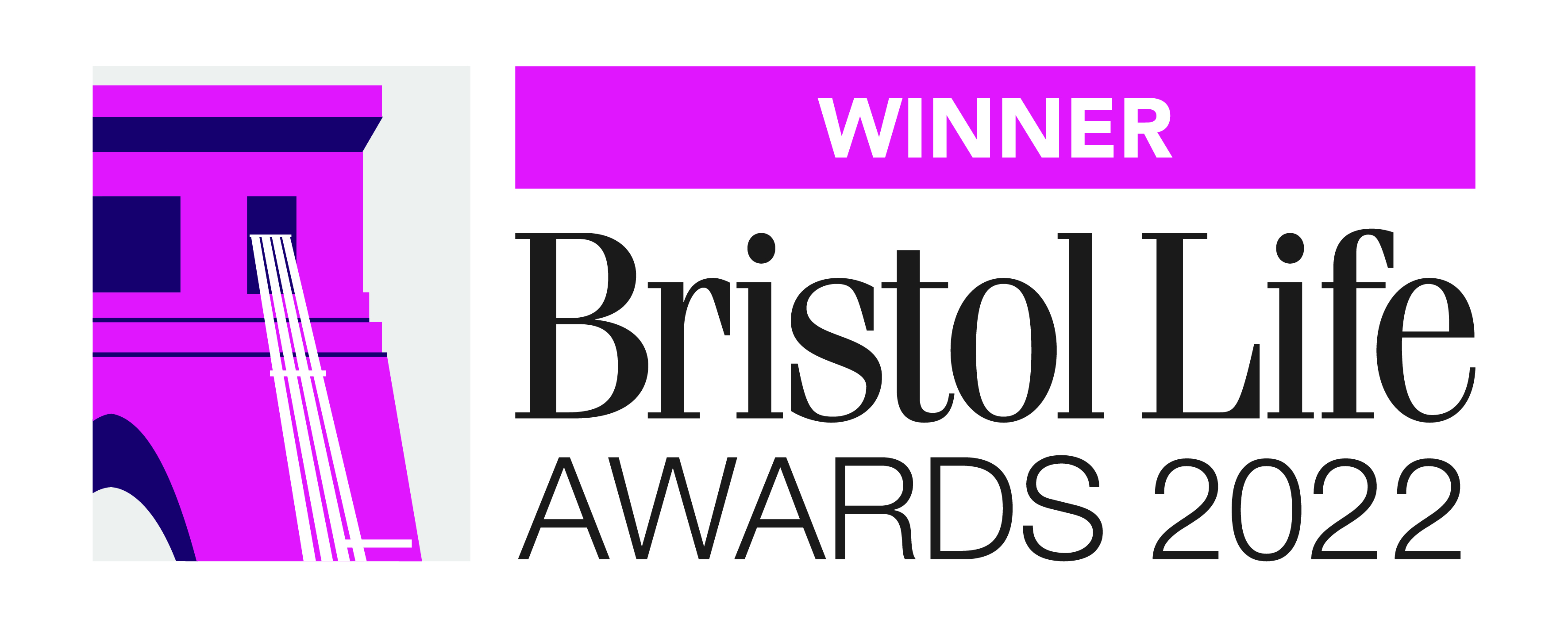 Logo detailing CHSW as a Bristol Life Awards winner